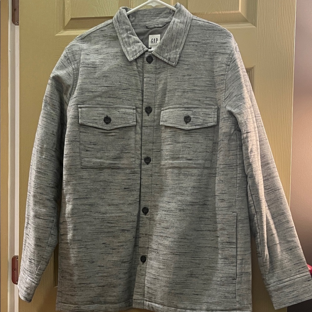 GAP Men's Heather Gray Shirt Jacket